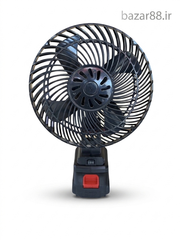 پنکه شارژی لیتیومی گیرهای مشکی مدل Lithium Electric Fan با باددهی قوی
