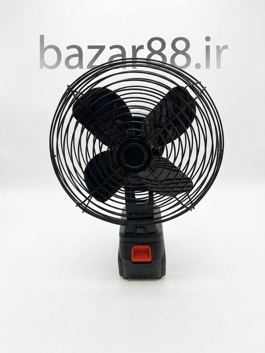پنکه شارژی گیره‌ای Lithium Electric Fan با باتری لیتیومی و دو حالت تنظیم سرعت