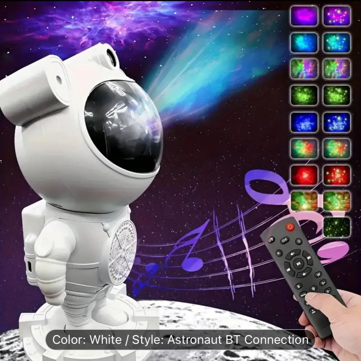 چراغ خواب فضانورد کهکشانی Astronaut Star Light با اسپیکر بلوتوث و ریموت کنترل